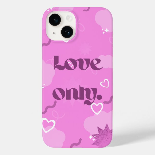 Capa para iPhone 14 'Love Only' Estética Y2K (Verso)