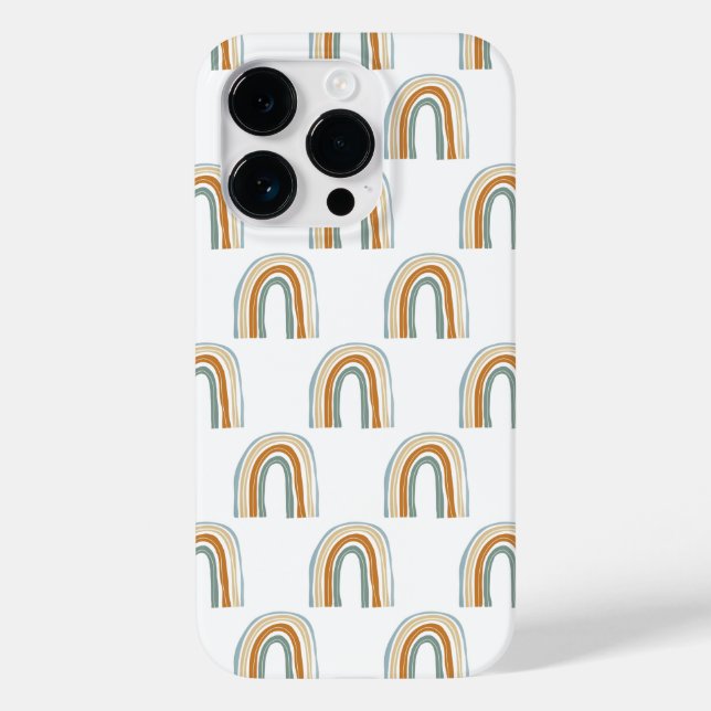 Capa para Iphone 14 pro com padrão de arco-íris bo (Verso)