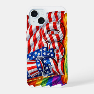 Capa para iPhone 15 America 250 Bandeira do Orgulh