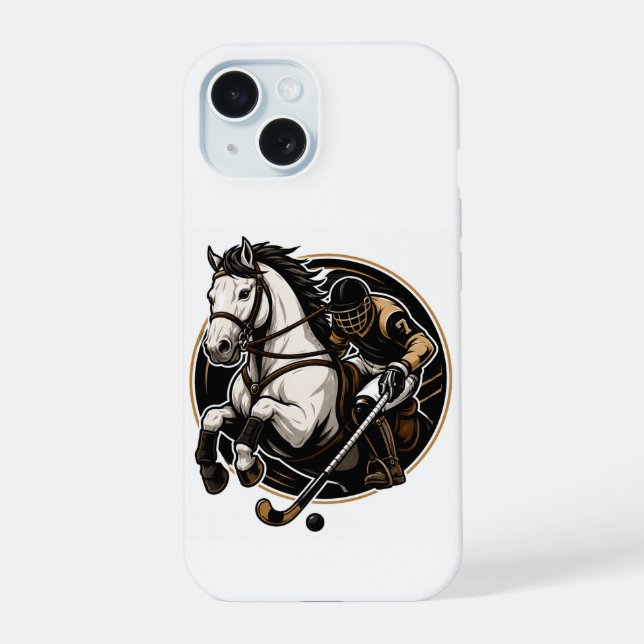 Capa para iPhone 15 com Arte de Cavalo Majestoso - (Verso)