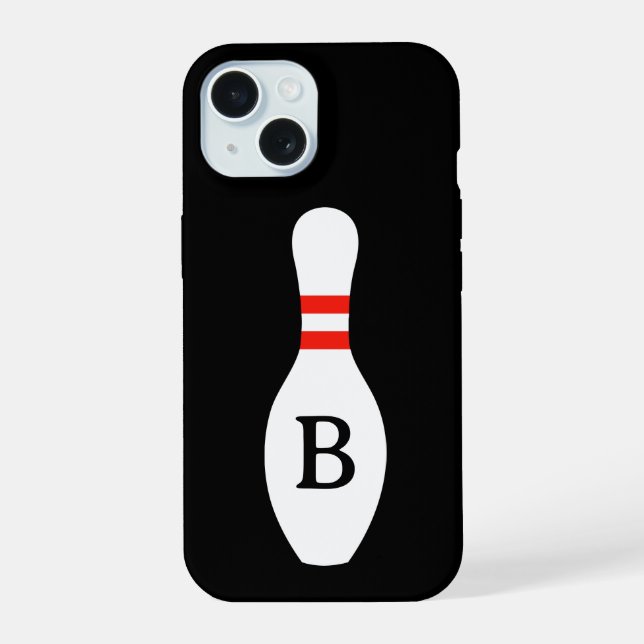Capa para iPhone 15 com monograma personalizado de (Verso)