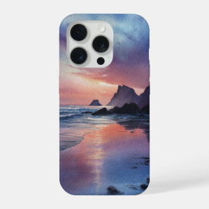 Capa para iPhone 15 Paisagem de Sonho Pôr do Sol C