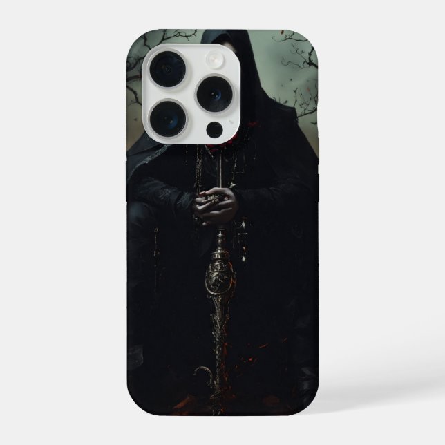 Capa para iPhone 15 Pro com Arte de Death Metal (Verso)