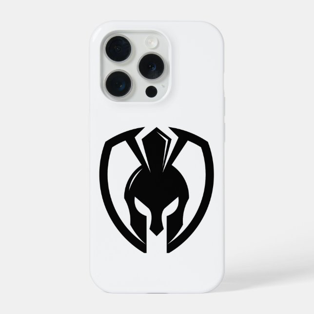Capa para iPhone 15 Pro com Capacete Espartano | (Verso)
