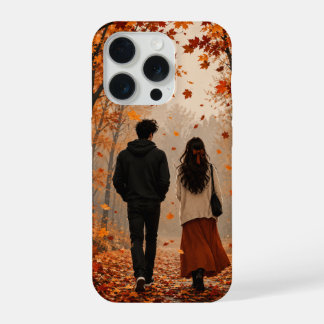 Capa para iPhone 15 Pro de Casal Romântico de Outo