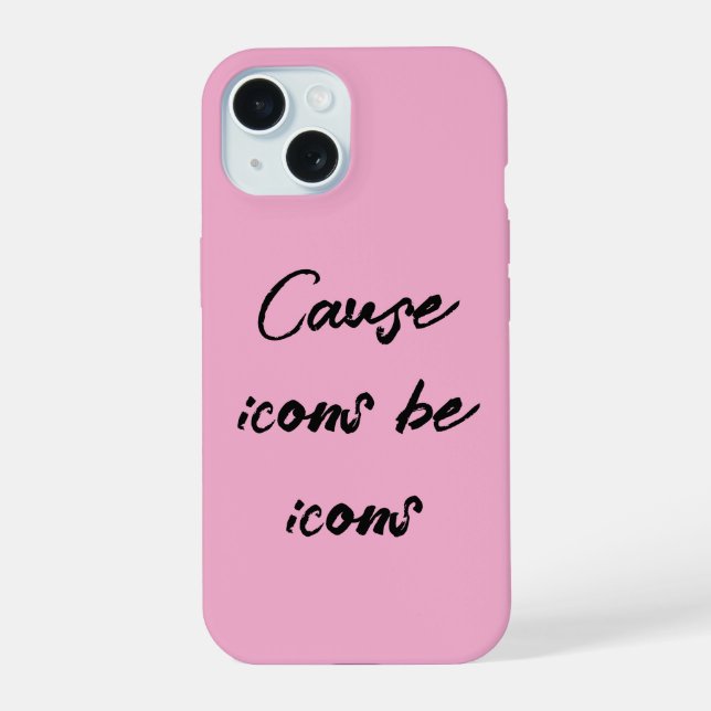 Capa para iPhone 15 Pro Estética Rosa (Verso)