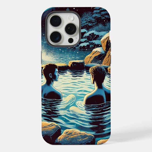Capa para iPhone 15 Pro Max - Homens jovens no ons (Verso)