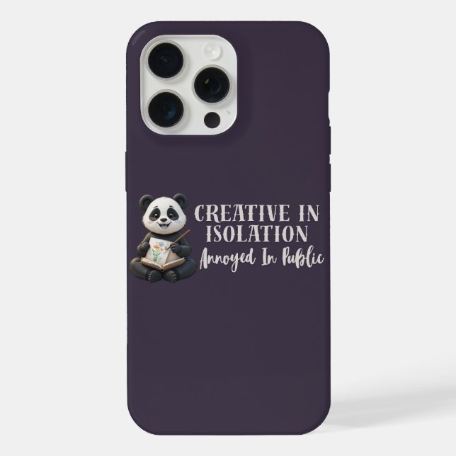 "Capa para iPhone 16 Creative Panda – Artista Intr (Verso)