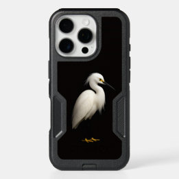 Capa para iPhone 16 Pro Black 4 Luxe, Garça Branca