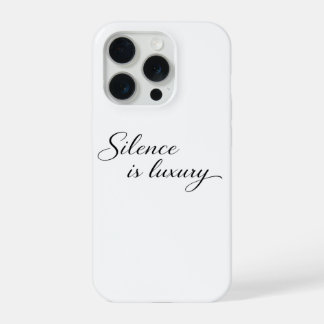 Capa para iPhone 16 Silence Is Luxury Minimalista 