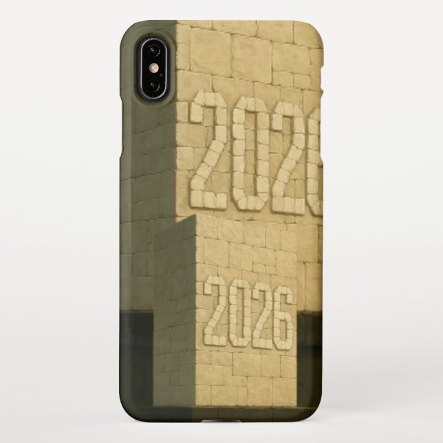 Capa Para iPhone  3D Number Design for New Year 2026 (Verso)