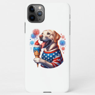 Capa Para iPhone 4 de julho Cão com Sorvete Cone