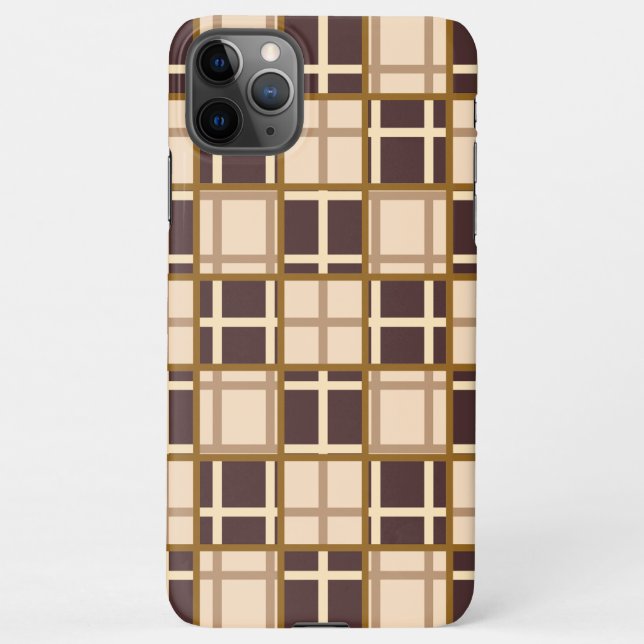 Capa Para iPhone Abstract Shades of Brown iPhone 11 Pro Max Case (Verso)