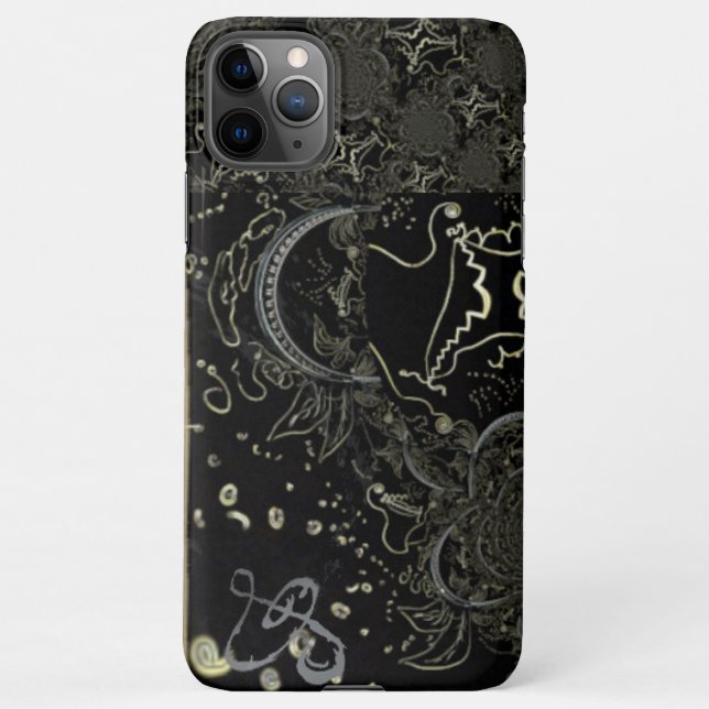 Capa Para iPhone Abstrato Art Black (Verso)