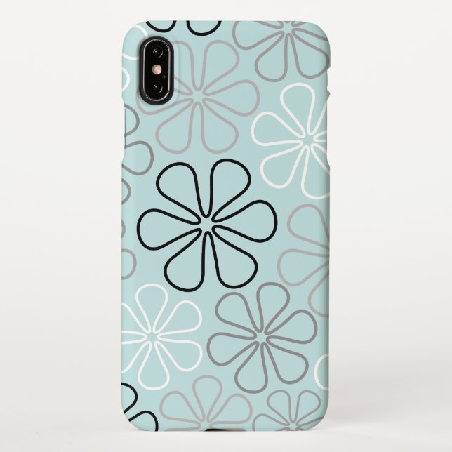 Capa Para iPhone Abstrato Grande Flor Descreve BWG+Duck Egul (Verso)