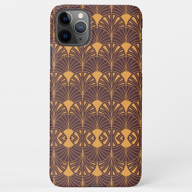 Capa Para iPhone Art Deco pattern with fan-shaped motifs  (Verso)
