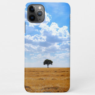 Capa Para iPhone Árvore num campo de trigo colhido