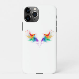 Capa Para iPhone Asas Fluffy Rainbow