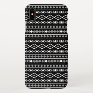 Capa Para iPhone Aztec Formas Padrão Cinza Branca Preta