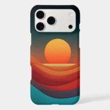 Capa para iPhone Bauhaus Earthy Sunset Waves Wrap