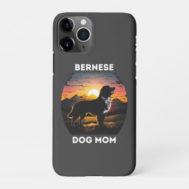 Capa Para iPhone Bernese e a Ascensão Sun para a mãe do cão Bernês (Verso)