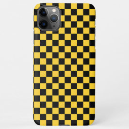 Capa Para iPhone Black and gold checkerboard pattern