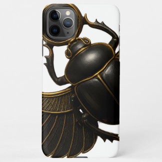Capa Para iPhone Black and Gold Pharaonic Beetle iPhone Case