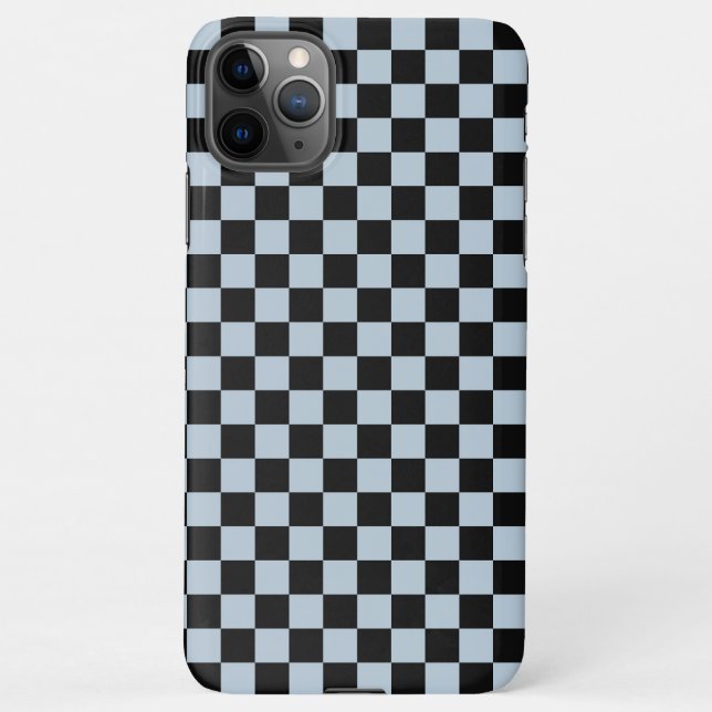 Capa Para iPhone Black ice checkered pattern (Verso)