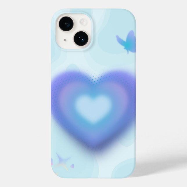     🦋 Capa para iPhone Blue Dream Heart (Verso)