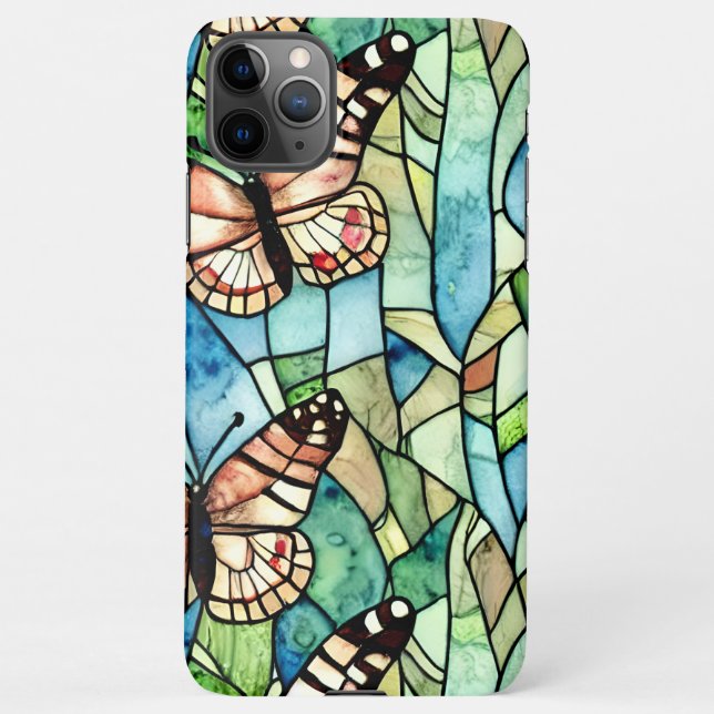 Capa Para iPhone Bonito padrão de floresta verde desenhada à mão bo (Verso)