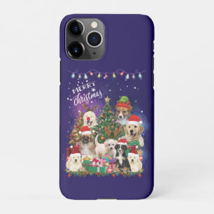 Capa Para iPhone Cães Feliz Natal Luz