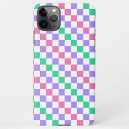 Capa Para iPhone Candy shop diagonal checkerboard pattern