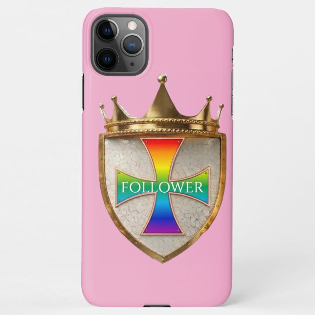 Capa Para iPhone Capa do IPhone 11 Pro Max Follower Crest Rainbow (Verso)