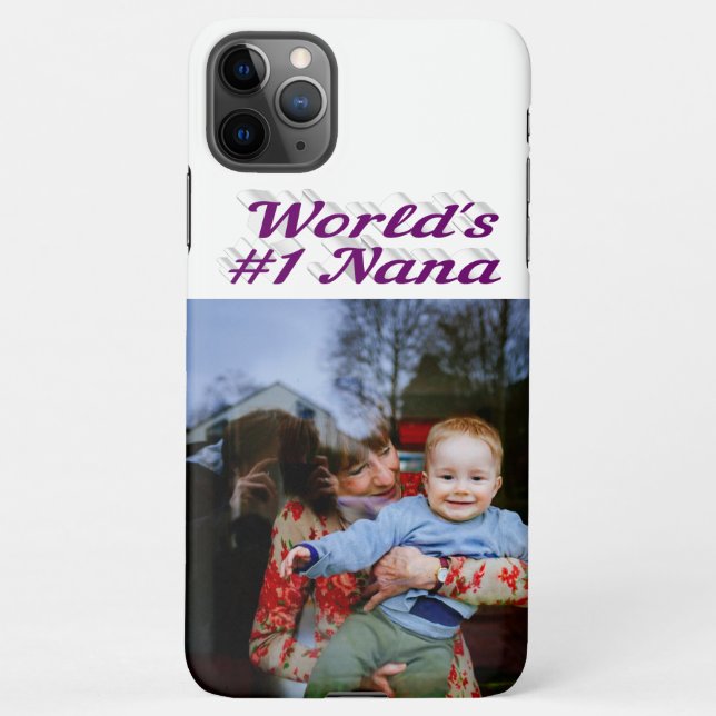 Capa Para iPhone Capas de iphone de texto roxo da foto da Nana (Verso)