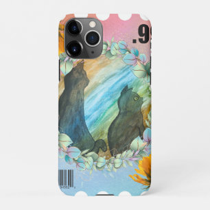 Capa Para iPhone Carimbo de gatos pretos .99