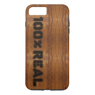 Capa iPhone 8 Plus/7 Plus 100% de aparência real de grãos de madeira