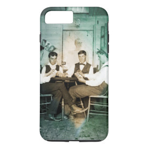 Capa iPhone 8 Plus/7 Plus 1890 Poker Game Men Jogando Cartões De Jogo Foto D