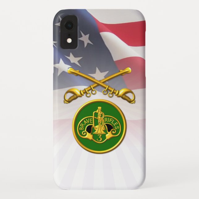 Capa Para iPhone, Case-Mate 3º Regimento de Cavalaria Armada Patch & Saber (Verso)