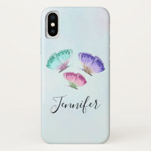 Capa Para iPhone Da Case-Mate 3 Borboletas Coloridas de Pastel Aquoso