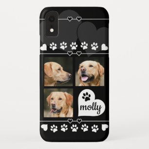 Capa Para iPhone Da Case-Mate 3 Foto Colagem de Cães Nome Preto e Branco
