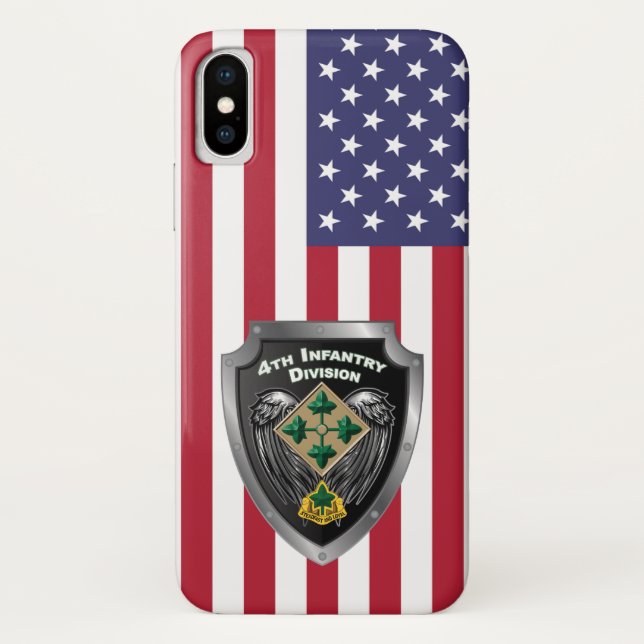Capa Para iPhone, Case-Mate 4ª Divisão de Infantaria “Firme e Leal” (Verso)