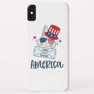 Capa Para iPhone Da Case-Mate 4 de julho Rabbit com bandeira dos EUA Óculos Sun