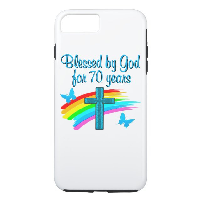 CAPA PARA iPhone, Case-Mate  70 CHRISTIAN BIRTHDAY CROSS E RAINBOWS (Verso)