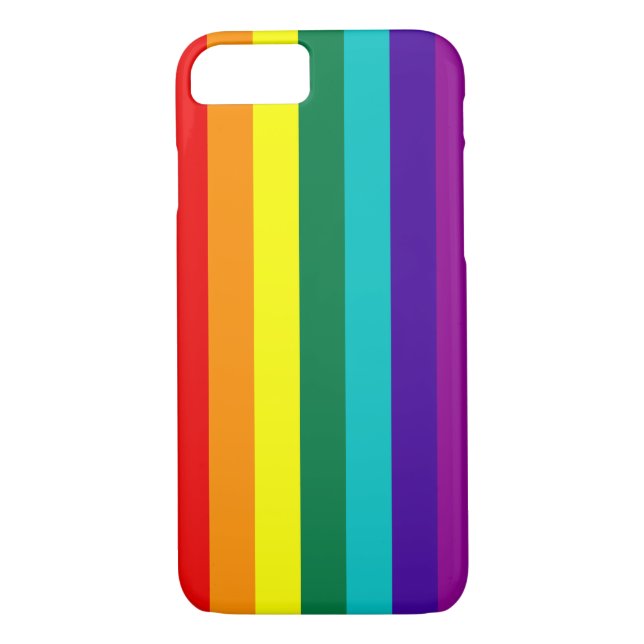 Capa Para iPhone, Case-Mate 7 Stripes Rainbow Pride (Verso)
