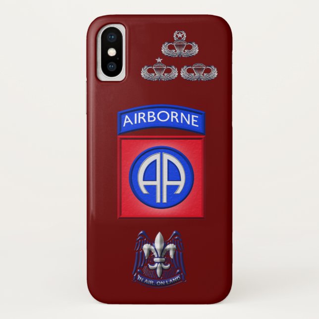 Capa Para iPhone, Case-Mate 82ª Divisão Aerotransportada “Até o Fim” (Verso)