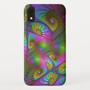 Capa Para iPhone Da Case-Mate A Abstrato de Arte Fractal Colorida Luminosa