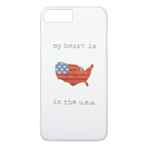 Capa Para iPhone Da Case-Mate A americana meu coração está no mapa dos EUA