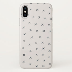 Capa Para iPhone X A aquarela cruza o padrão