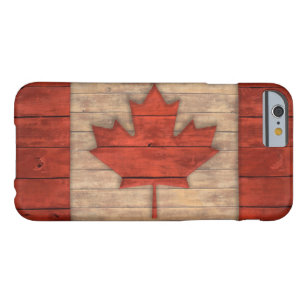 Capa Barely There Para iPhone 6 A bandeira do vintage de Canadá afligiu o design