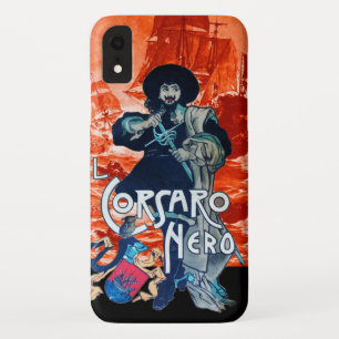 Capa Para iPhone XR A Batalha do NEGRO CORSAIR/Navio Pirata em Vermelh